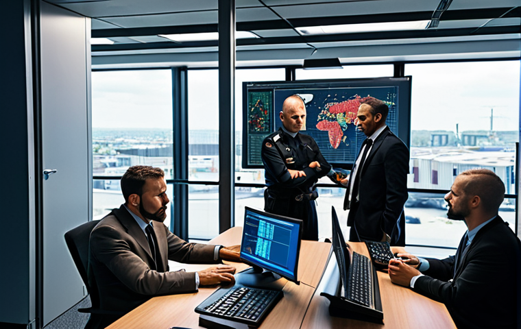 **

*   Prompt: Security team analyzing risk matrix for container infrastructure, prioritizing threats based on impact and likelihood, modern office setting.

**