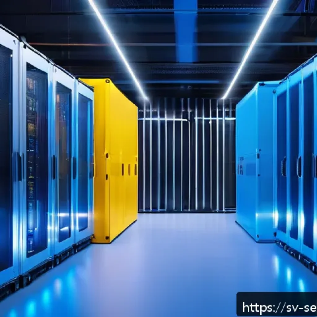 컨테이너 보안 절차와 실행 계획 - A high-tech server room environment showcasing multiple isolated containers running on Kubernetes wi...