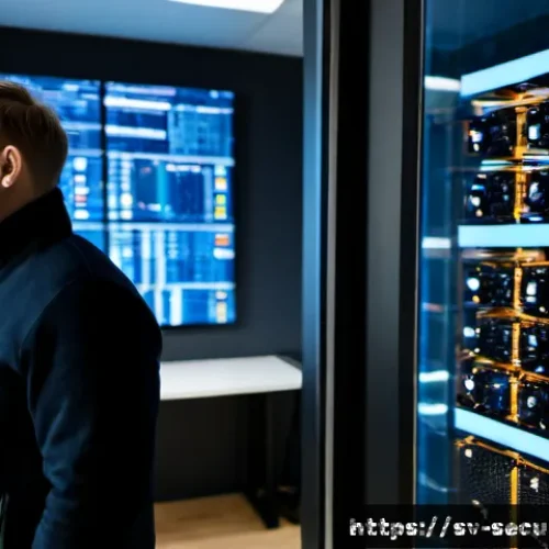 Home 17 컨테이너 보안에 대한 이해와 접근법 - Photorealistic Nordic technology office in Stockholm, a Swedish cybersecurity engineer in smart casu...